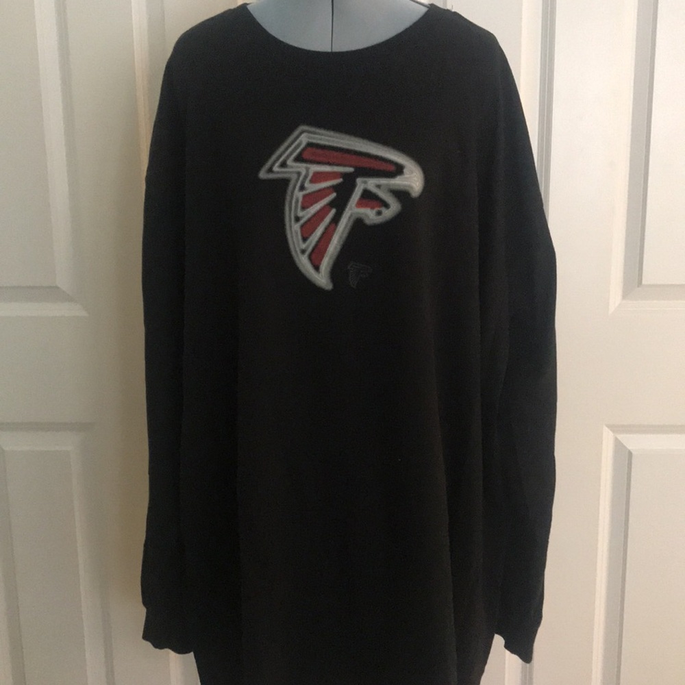 Atlanta Falcons NFL Football Black Long Sleeve T Shirt Sleeve Logo Majestic 4XLT